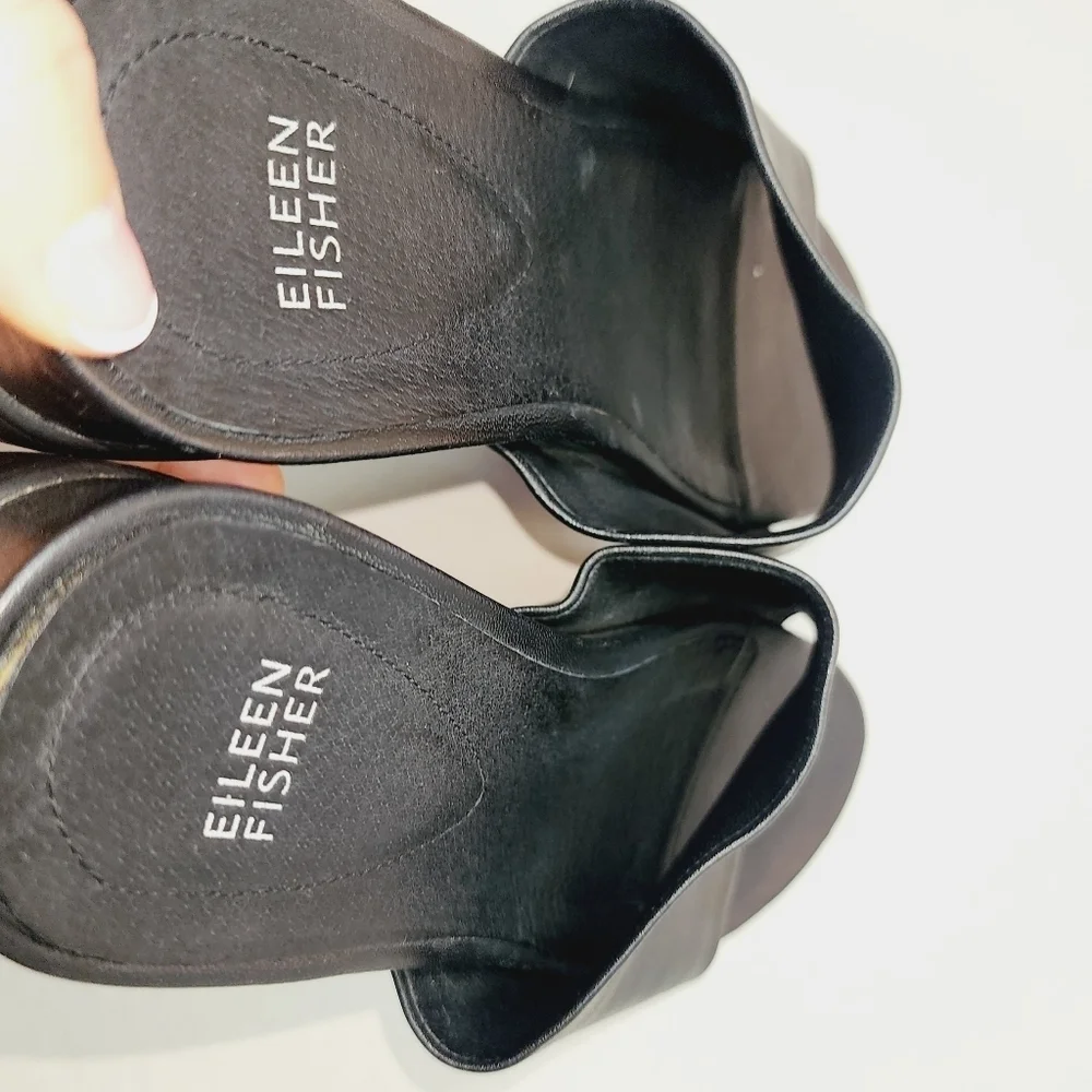 Eileen Fisher | Slip‎ on Leather Slides, size 9.5